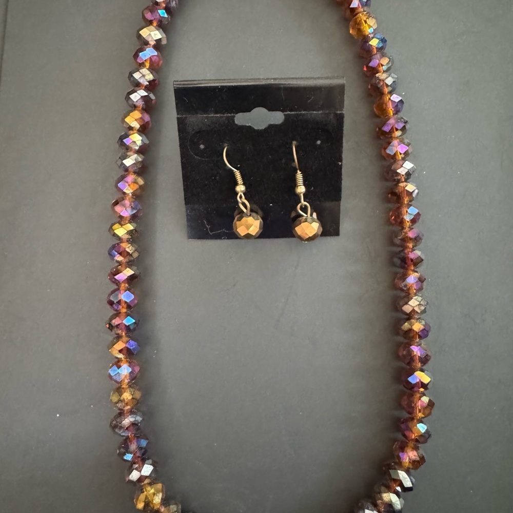 Swarovski Crystal Beaded Necklace and Earring Set